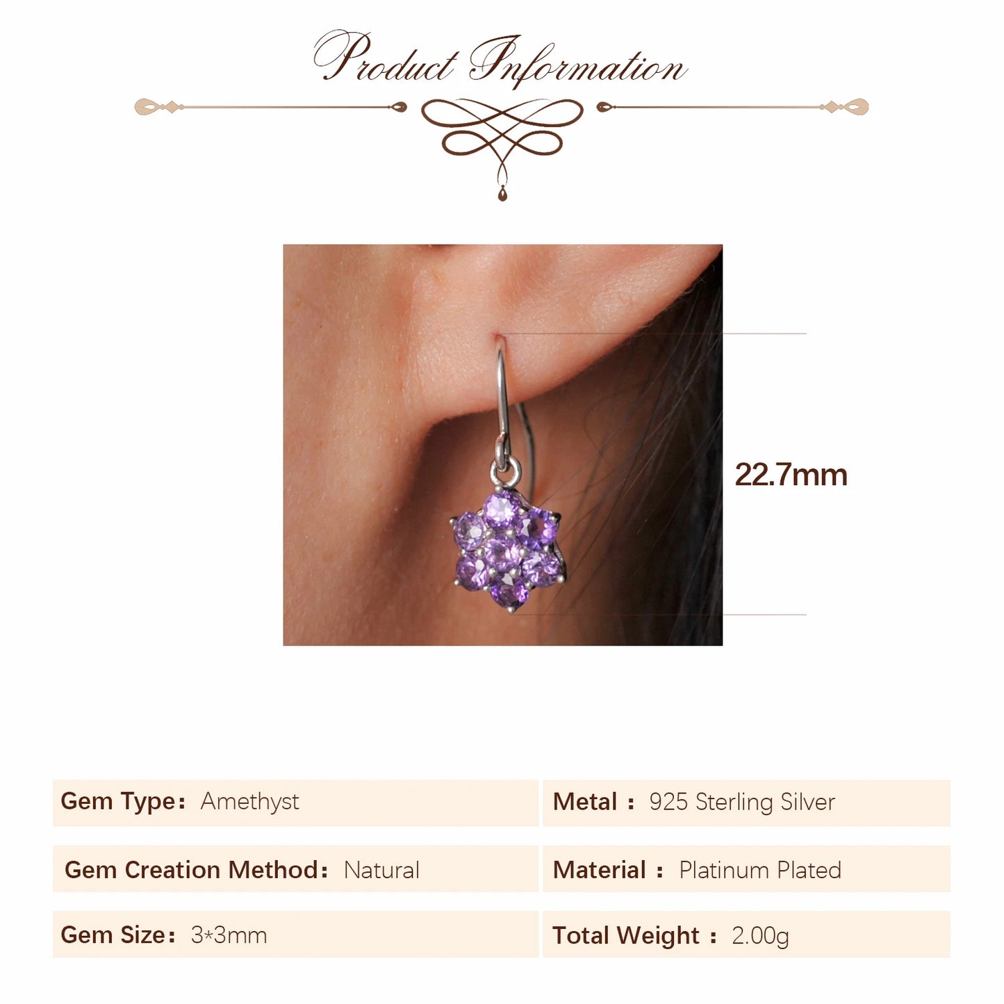 Stellar Amethyst Earrings